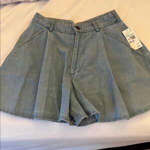 Nasty Gal Blue Jean Shorts High-Waisted Retro Style